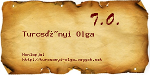 Turcsányi Olga névjegykártya